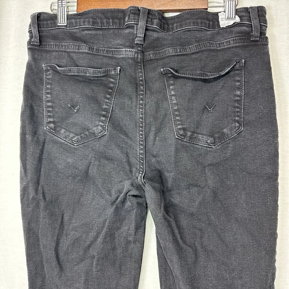 Hudson Jeans‎ Women's 32 Black Natalie Super Skinny Mid Rise Stretch Ankle